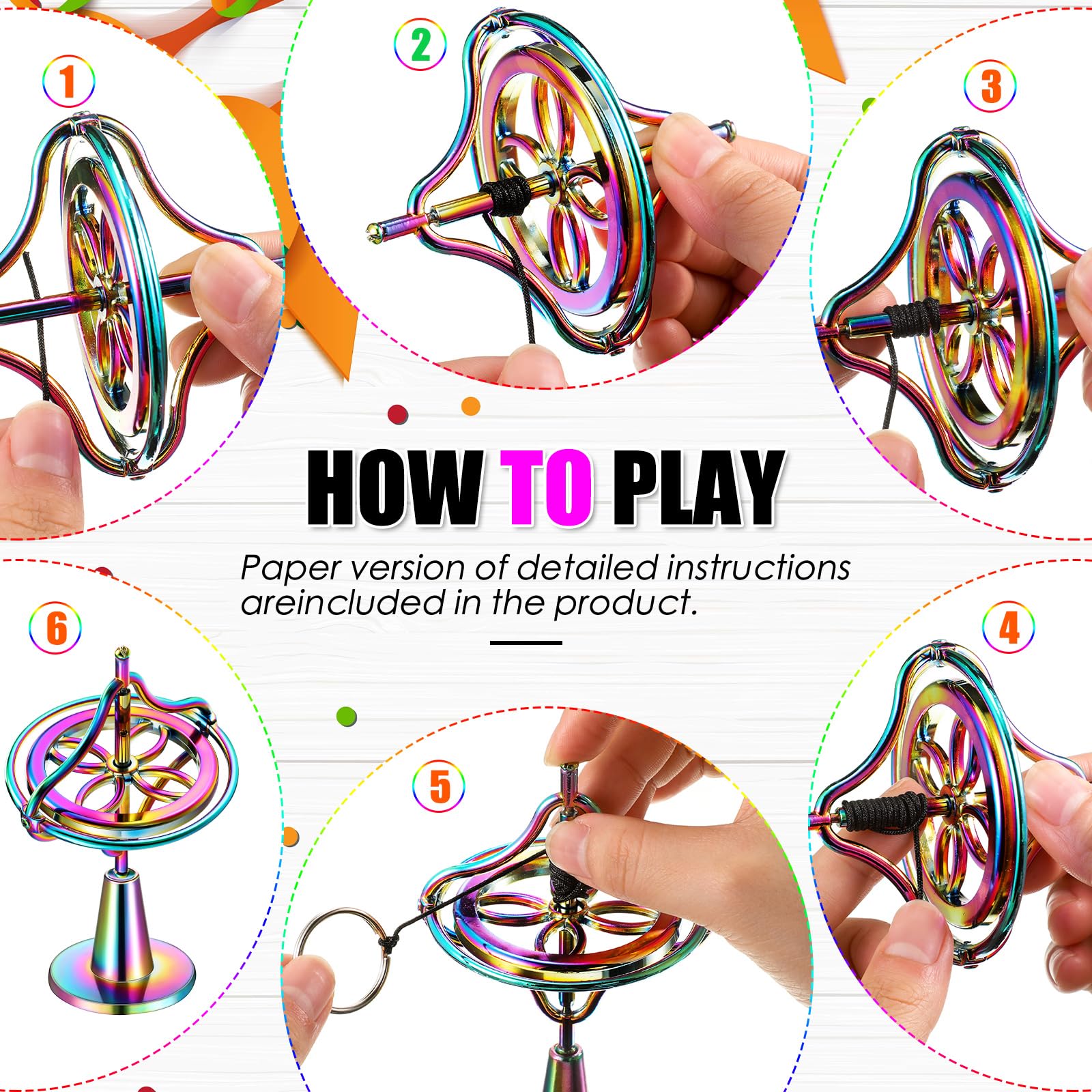 Amazon.com: Norme Christmas Gyroscope Toy Metal Anti